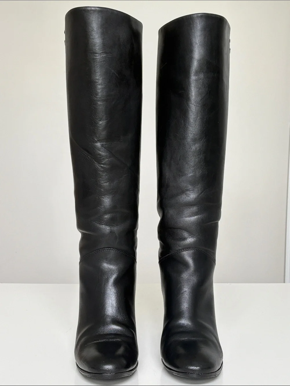 CHANEL Black Leather Tall Boots - Fall 2008
